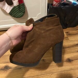 Brown Suede Ankle Boots